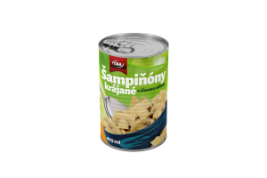 CBA šampiňóny krájané v slanom náleve 425 ml (PP 230g)